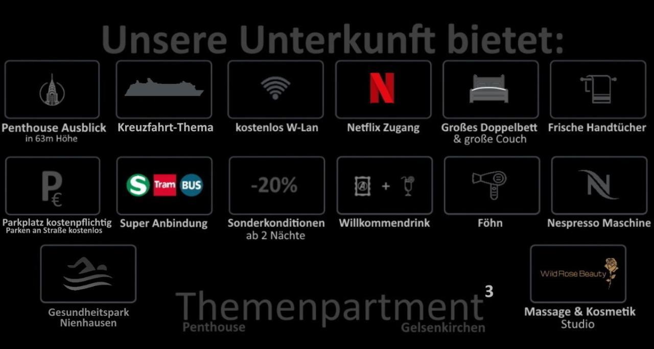 Themenpartment Himmel Und Mehr Penthouse Lägenhet Gelsenkirchen Exteriör bild